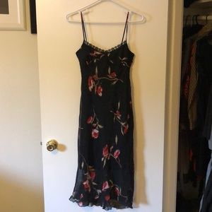 Floral black dress